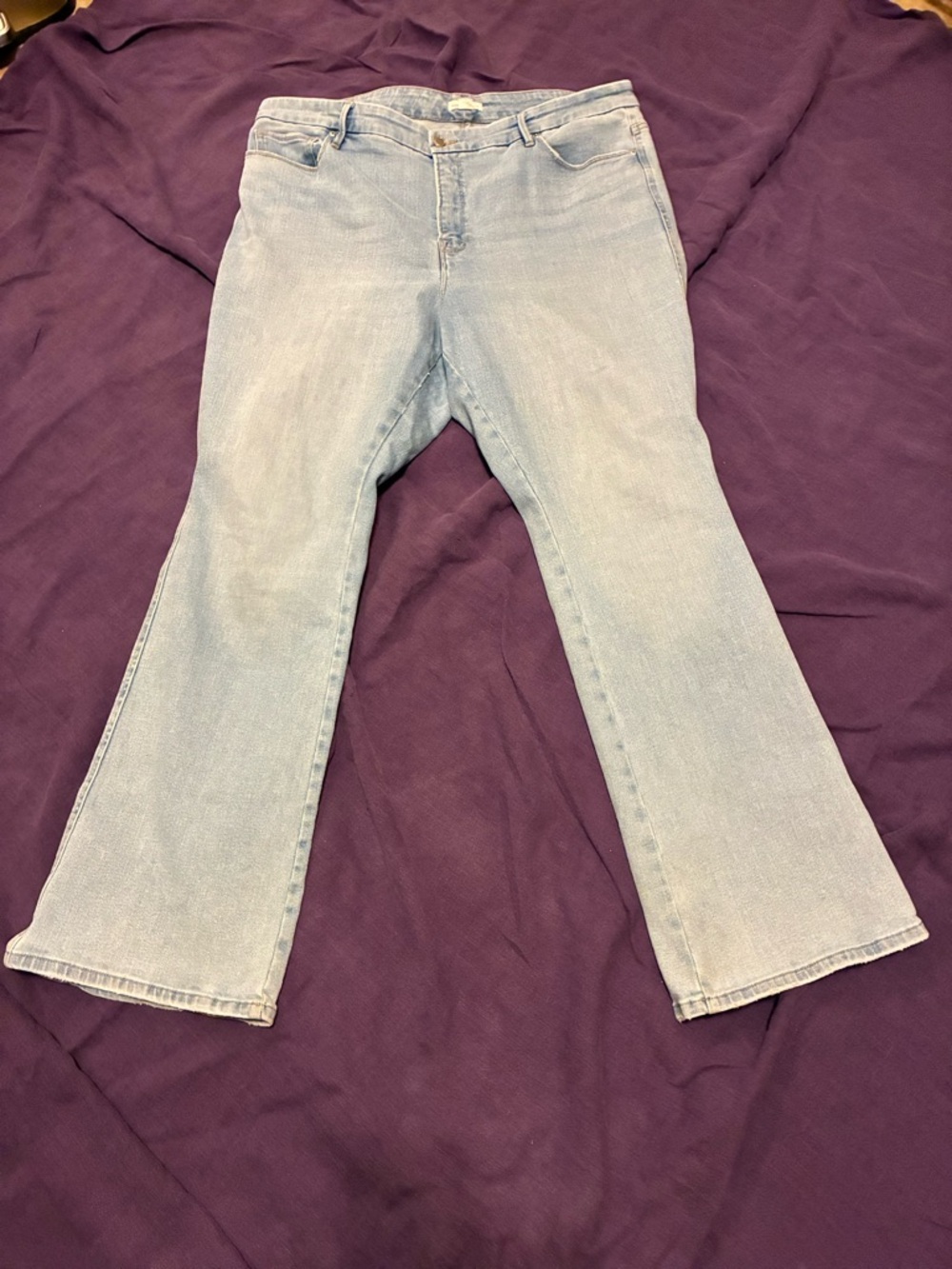 Good American Light Blue Flare Jeans